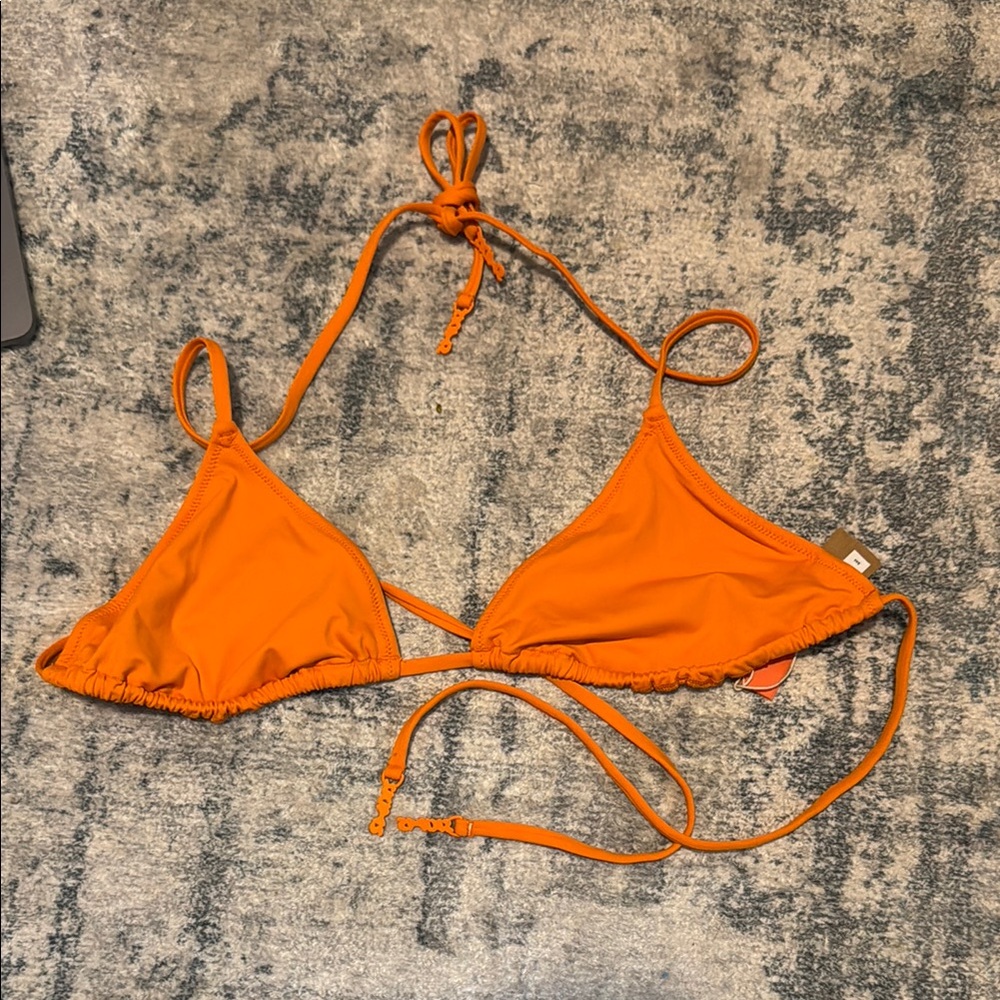 SKIMS Orange Bikini Top